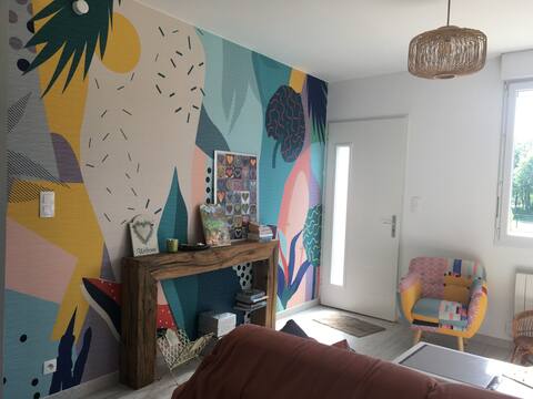 Bright house on the banks of the Rance