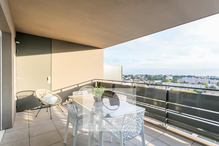 Bel Appartement Avec Terrasse Et Vue Panoramique - Montpellier