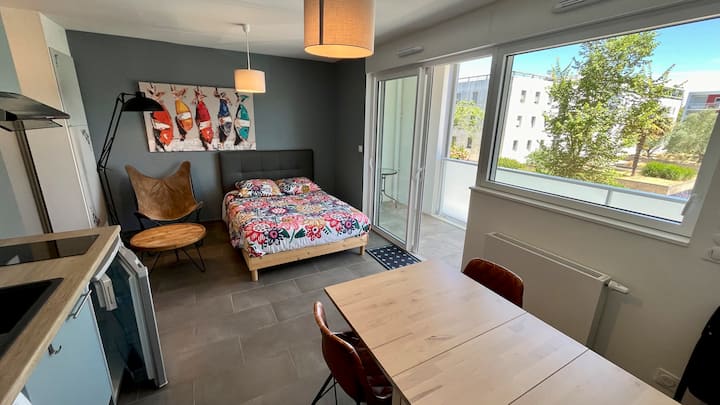 Studio Neuf & Parking à 3' De La Plage Des Minimes - La Rochelle