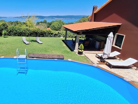 Rural Chalet 400 m Beach Pool Barbecue Fireplace