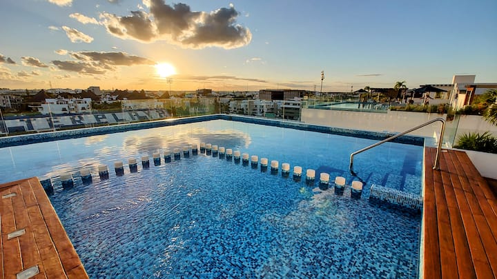 Elegante Estudio A Pasos De Quinta Ave. | Wifi 350 - Riviera Maya