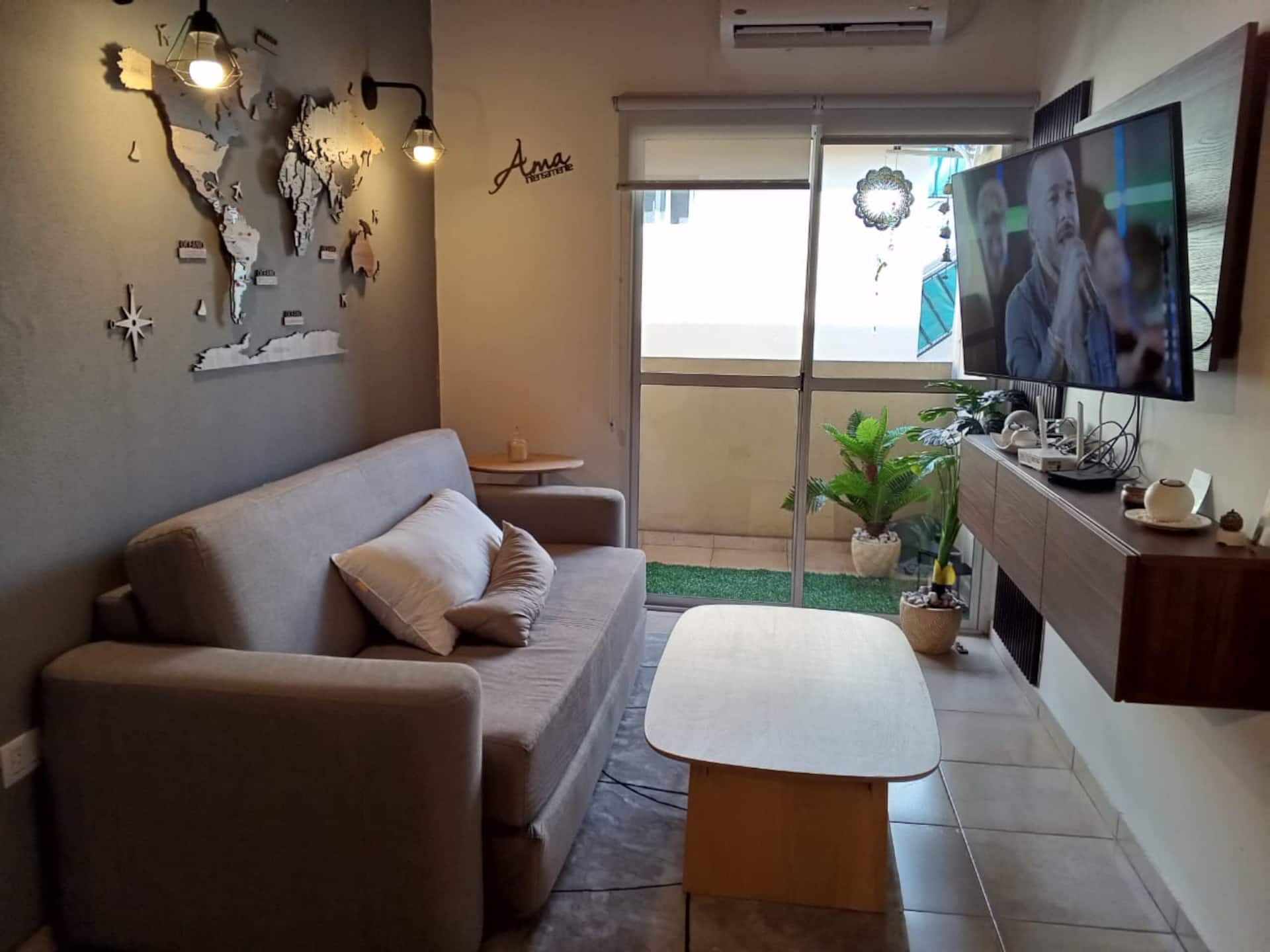 Two-room apartment with balcony near Plaza Alem in San Andrés