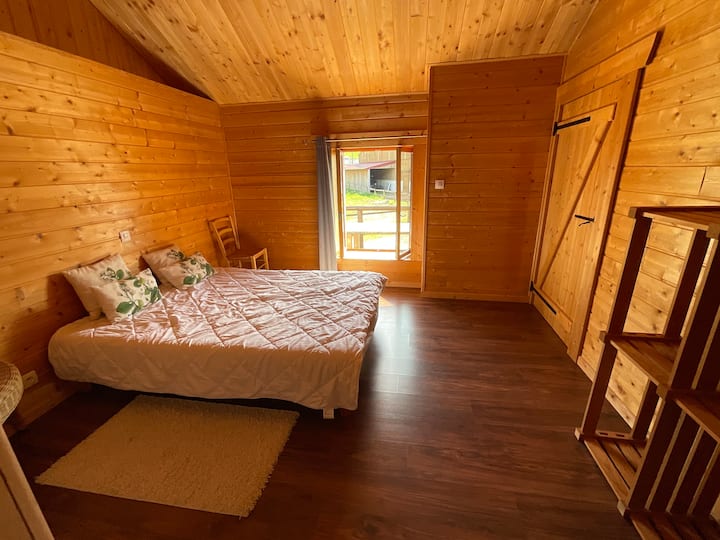 Bright and spacious room with storage cabinet