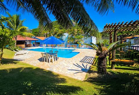 Chácara with heated pool and beach tennis