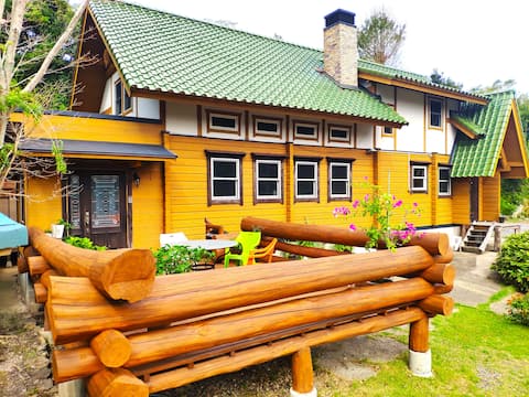 One whole log house renting for healing & relaxing