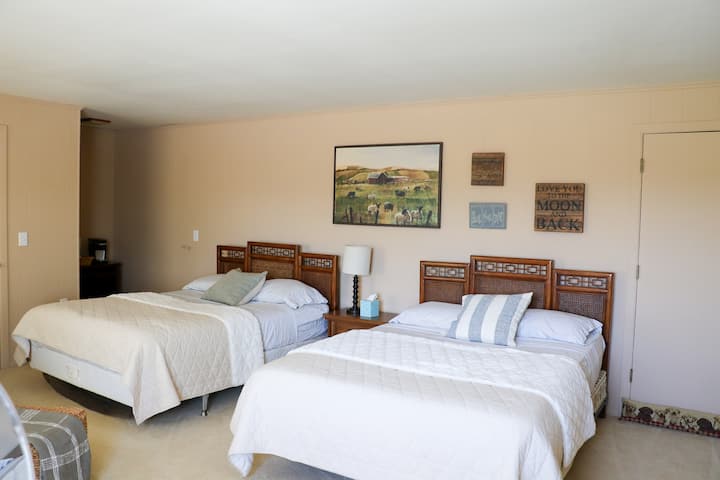 寝室3 -クイーンサイズベッドと引き出し式ソファベッド。2階