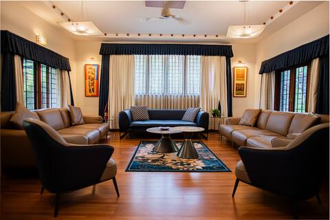 A Beautiful luxury house with a home theater