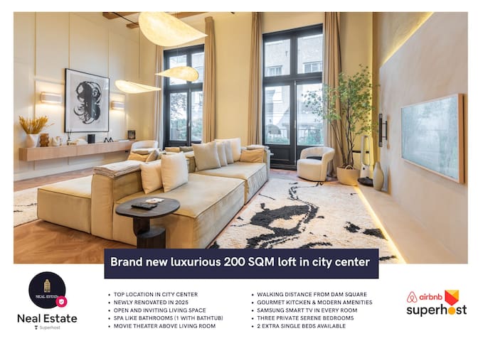 Renovated luxurious 200 SQM loft in city center