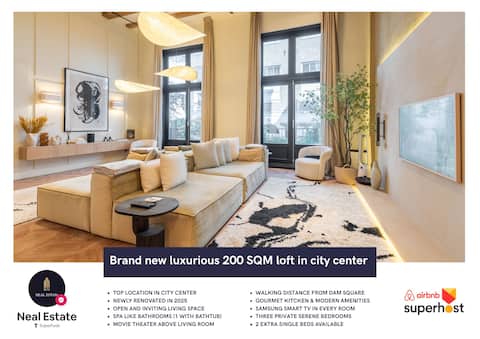 Renovated luxurious 200sqm loft in city center