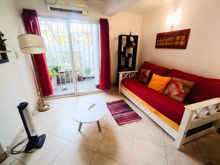 Apartamento de 1 quarto em Chacarita com varanda e terraço