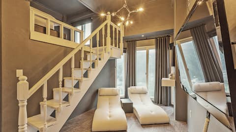 # 401 # Duplex # Spa # Beam # Camping-type individual barbecue (indoor type) # Bulhole # Netflix (ac