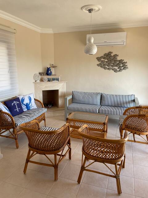 Popular Airbnb listing: Peaceful, Seaview House surrounded by Olive Trees. in Milas
