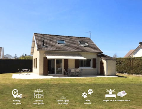 House large enclosed garden 5 mn walk #beachshops