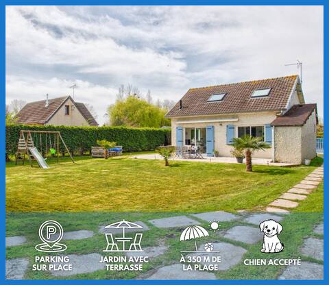 House large enclosed garden 5 mn walk #beachshops