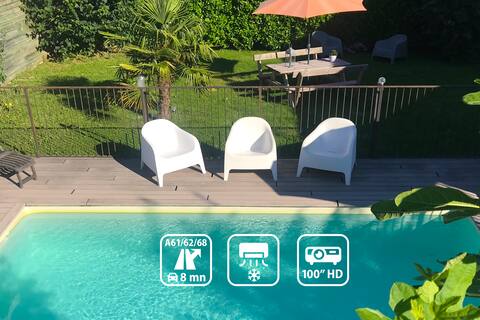 Large villa with pool, air conditioning and home theater!