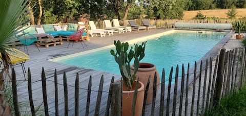 Villa with pool and bowling alley