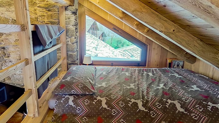 Loft overlooking the rooftops in beole: sleeps 2/3