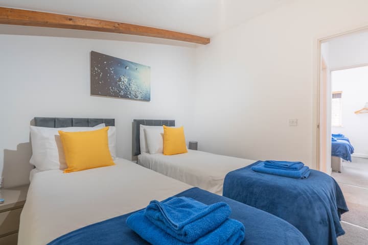 Twin room to rear of the property