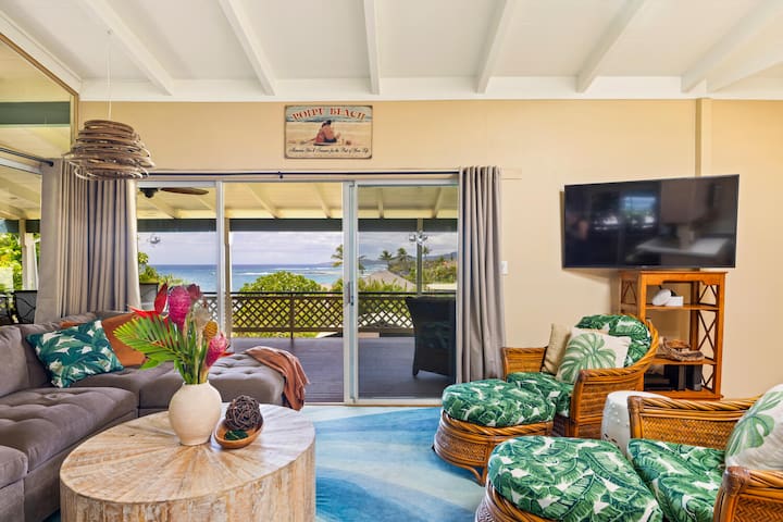 Oceanview Cottage Walk To Poipu & Brenneckes Beach