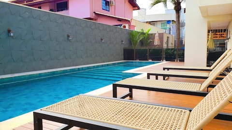 Apt Luxury ✦ 140m from ✦ Piscina Beach, Wifi & Vacancy