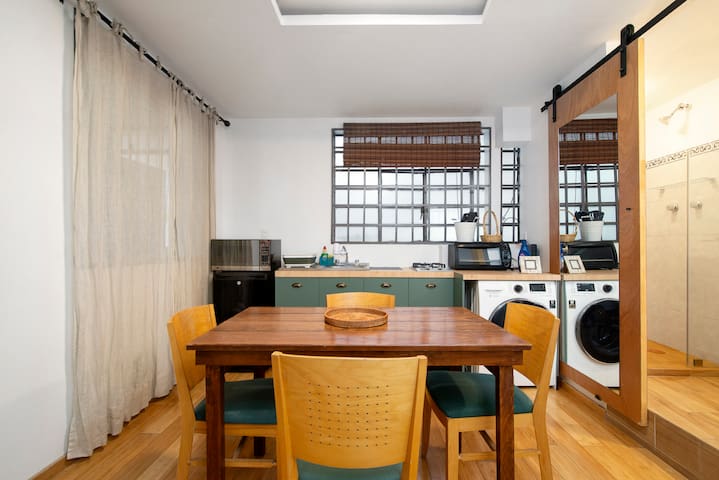 Loft Turquesa Condesa: 2H, Balcón + Cocina