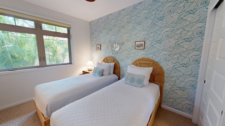 Bedroom suite #3 with two TwinXLS, can be combined as King with gel topper and private ensuite