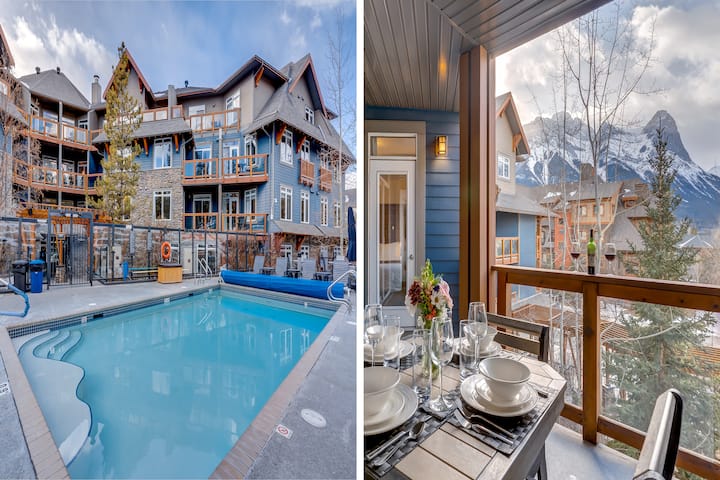 Mountain Views ⭐Hot Tubs + Pool⭐ Minutes️banff - キャンモア