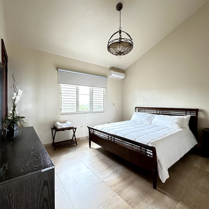 King size bed and dresser