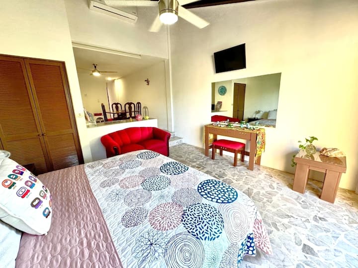 Pza. Marina•calm Studio•ks Bed•sprmkt•balcony•wifi - Puerto Vallarta