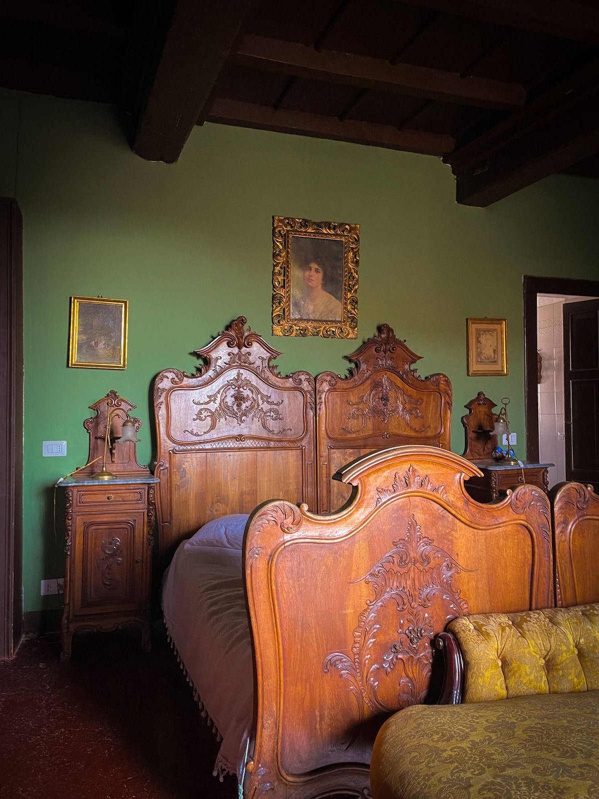 غرفة نوم ماوريتسيو مع حمام