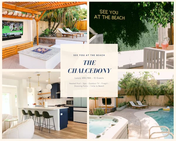 BEACH 5 MINS | Heated Salt Water Pool+Spa+Firepit