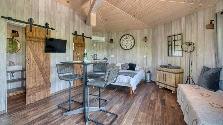grönsaksträdgård wellness hut med spa Countryside Cabins