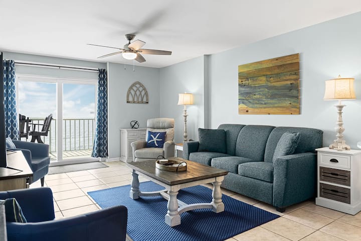 超级舒适的起居室区，美丽的景色！