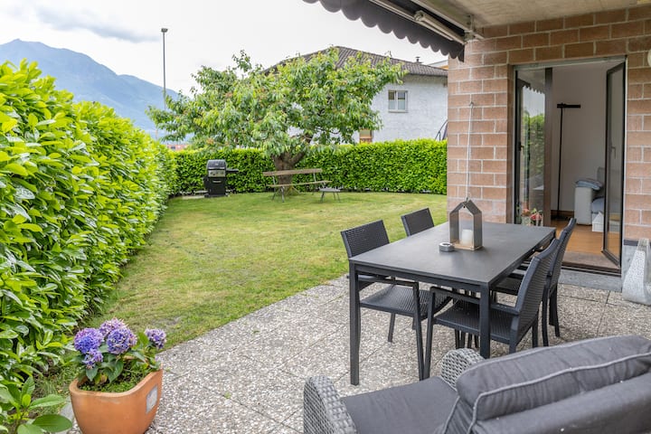 (FREE parking + Garden) close to Ascona/Locarno