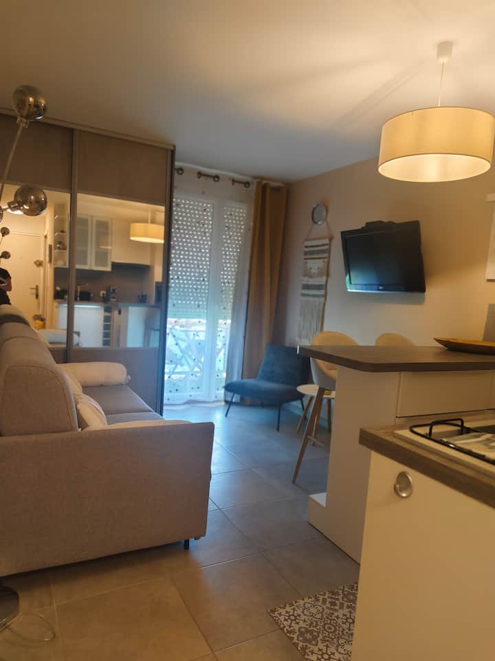 Studio Cosy Climatisé 5 Min Plage, Parking & Wifi - Île du Levant