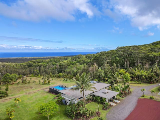 Private Oceanview Retreat, Gardens, Orchards, pool