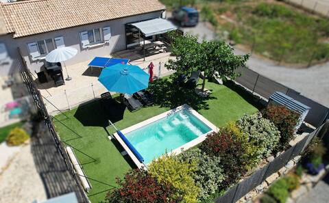 Ardèche, Air-conditioned Odyssée Gite, Heated pool