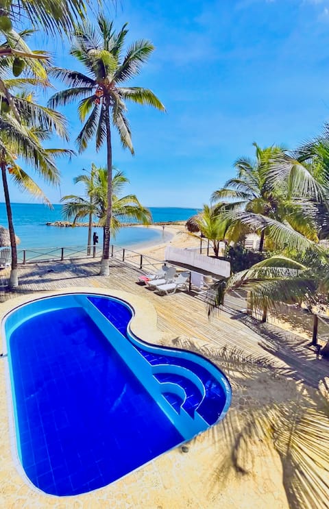 Beachfront Villa • Private Pool & Ocean View