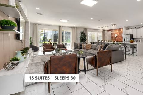 UNIQUE MASTERPIECE | 15 Suites | Sleeps 30