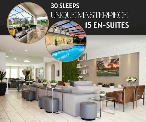 UNIQUE MASTERPIECE | 15 Suites | Sleeps 30