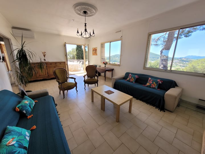Villa Climatisée, Belle Vue, Au Calme, 1,5 Km Mer - Hyères