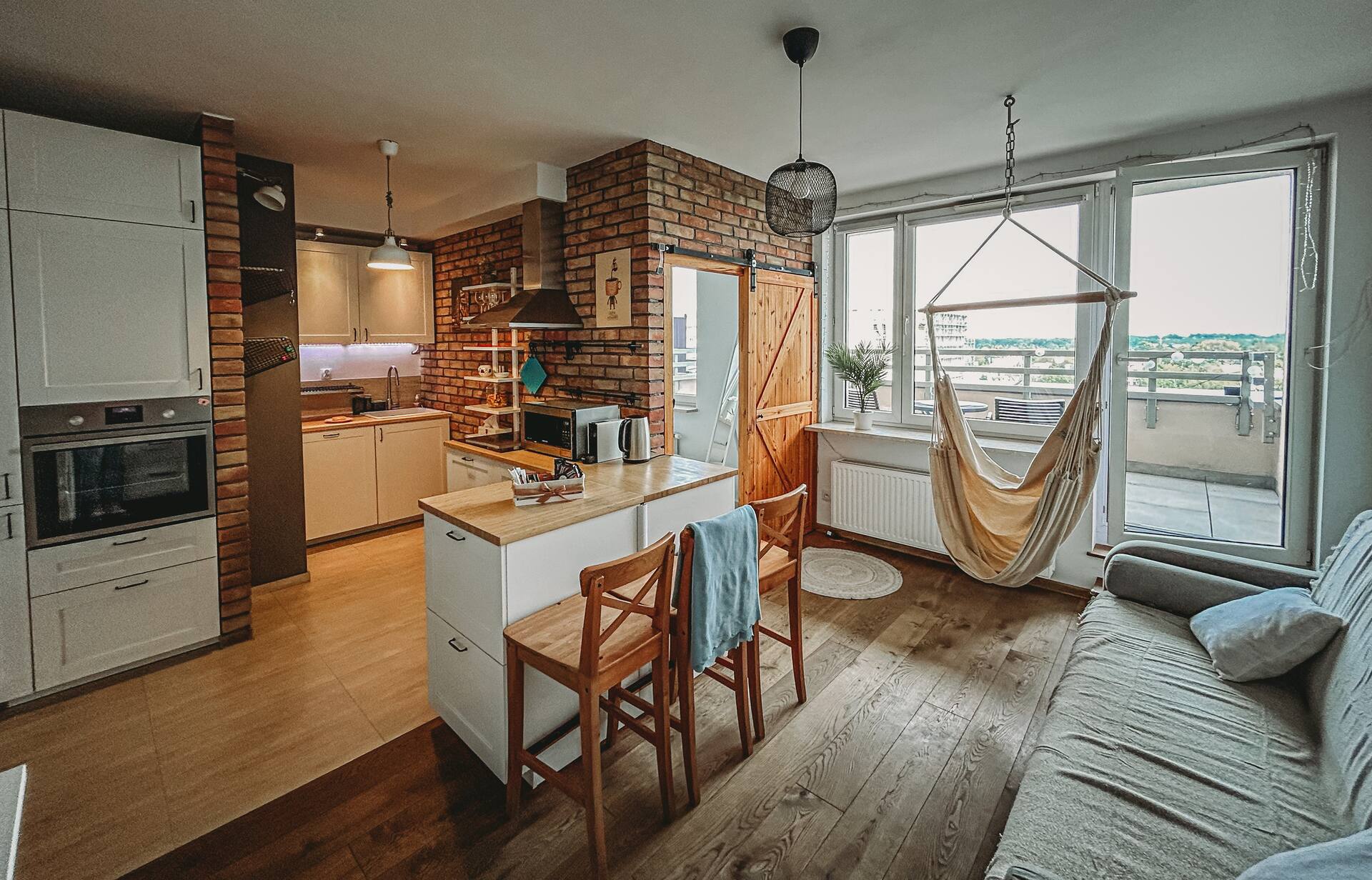 Loft in Tarchomin with forest views