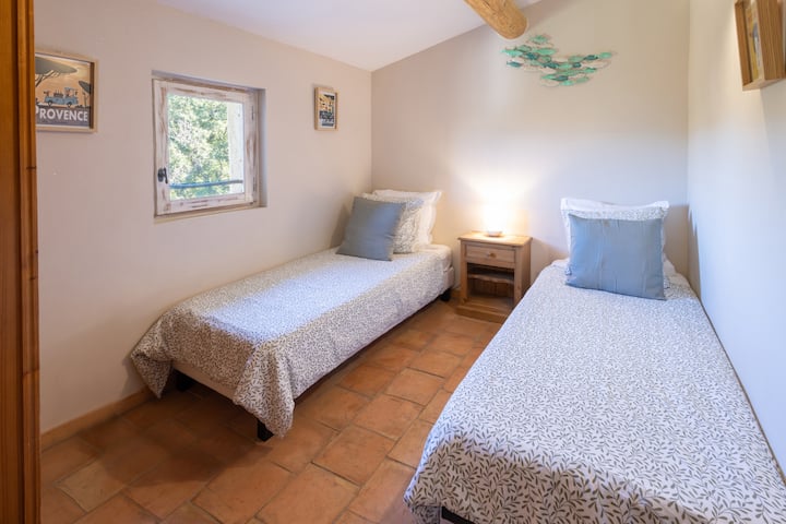 Provence room, 2 beds 80 x 200, air conditioning.