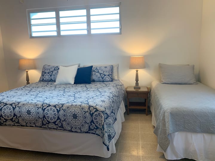 Primary suite #2 with king and twin and attached bath