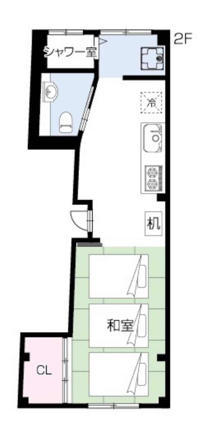 【Osaka Castle Hotel 2f】near Osaka Castle Free Wifi - Ōsaka