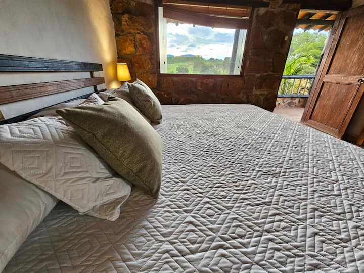 cabins on the table of the holy natural paradise
