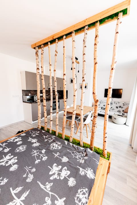 Apartment in the center of Železná Ruda with a garden