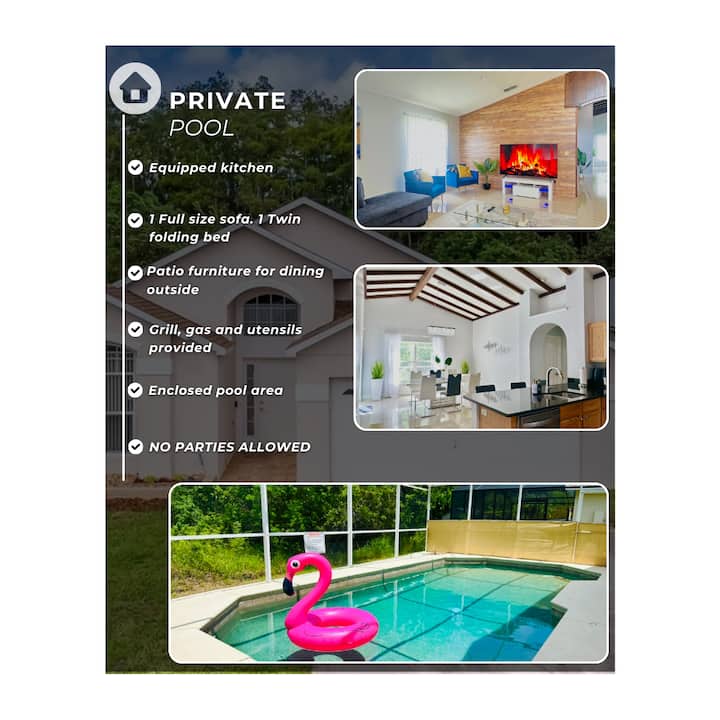 Cozy House With Pool. Kissimmee/orlando - 基西米