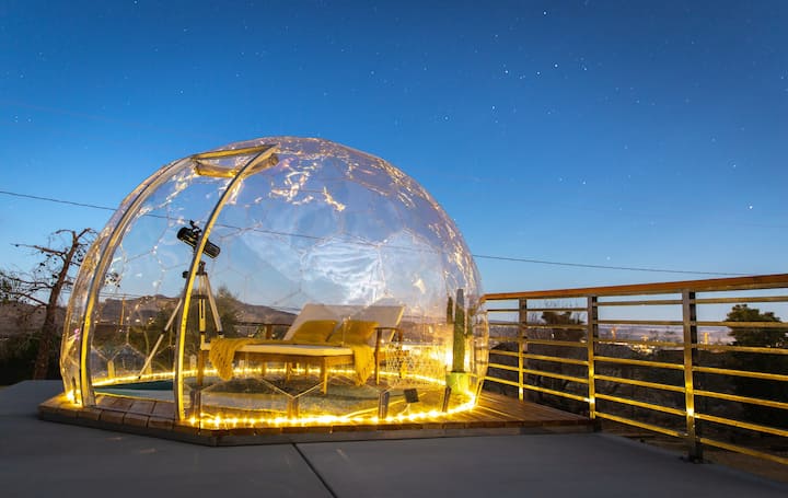 Hot Tub, Dome, King Bed, EV Charger