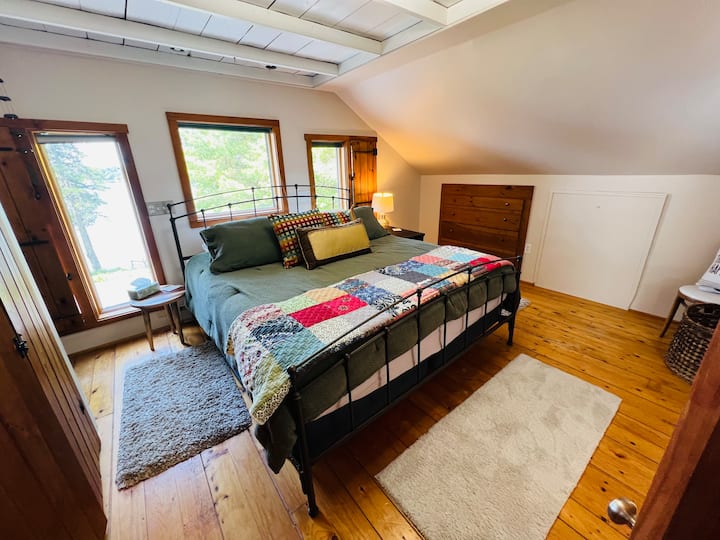 Primary king bedroom with wonderful water view